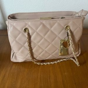 Marc b quilted pinky biege handbag